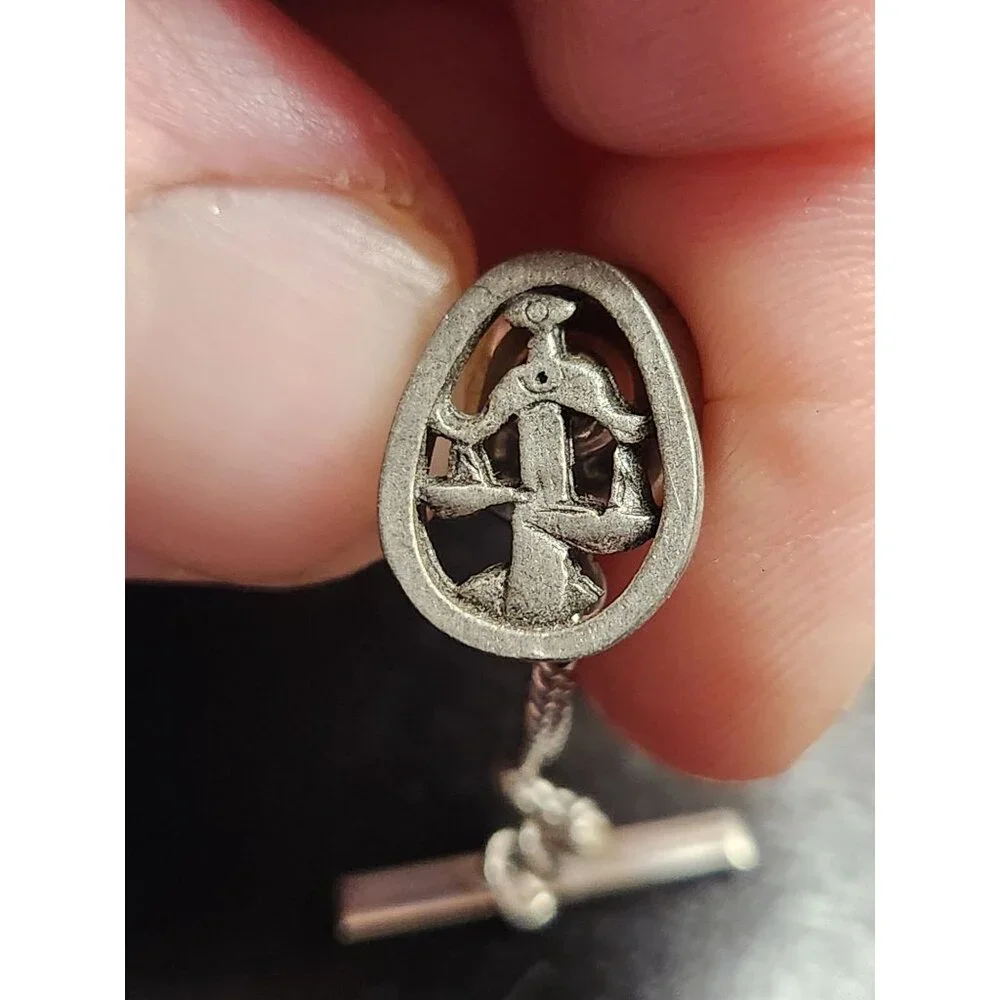 Vintage‎ Nautical Anchor & Ship Wheel Tie Tack